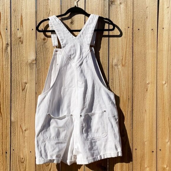 Take 50% OFF- Old Navy SlouchyStraight Non Stretch Overall White Jeans, Size-L - Picture 7 of 11